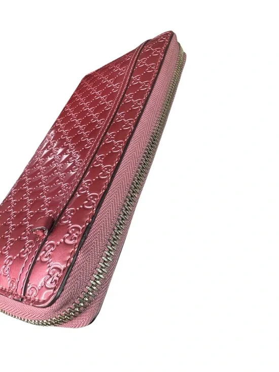 Gucci Metallic Rose Pink Zip-Around Continental Wallet - Picture 4 of 10